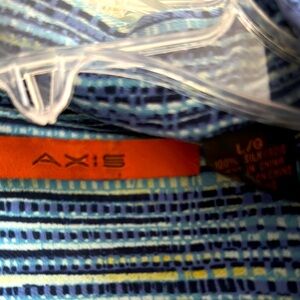 AXIS Blue and Yellow Patterned Top